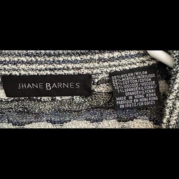 Jhane Barns Sweater Men’s XL pullover Blue White Gray - Picture 3 of 4